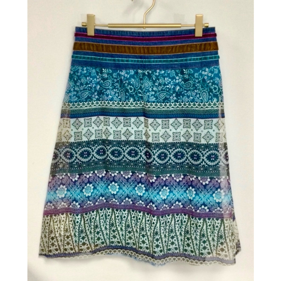 Vintage Women's Speechless Skirt Size 10.5 or medium Blue Multi-color - Picture 1 of 10